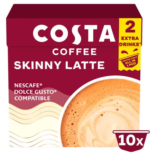 Costa Coffee Nescafe Dolce Gusto Compatible Skinny Latte   10 per pack GOODS M&S   