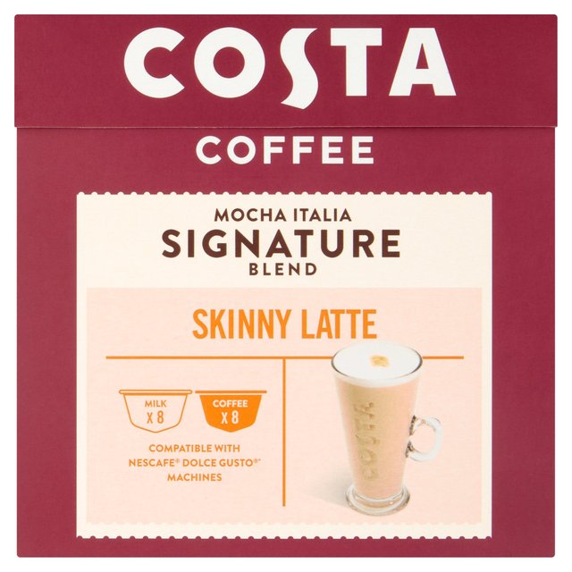 Costa Coffee Nescafe Dolce Gusto Compatible Skinny Latte   10 per pack