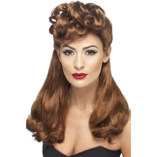 Smiffys 40s vintage wig auburn - British product