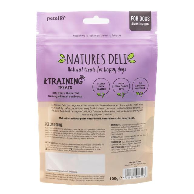 Natures Deli Duck Training Bites Dog Treats   100g GOODS M&S   