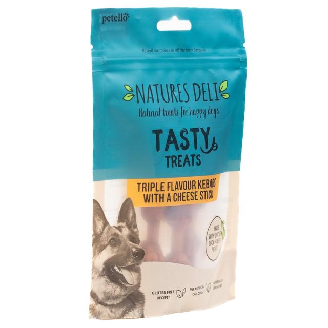 Natures Deli Triple Flavour Kebab Dog Treats   100g