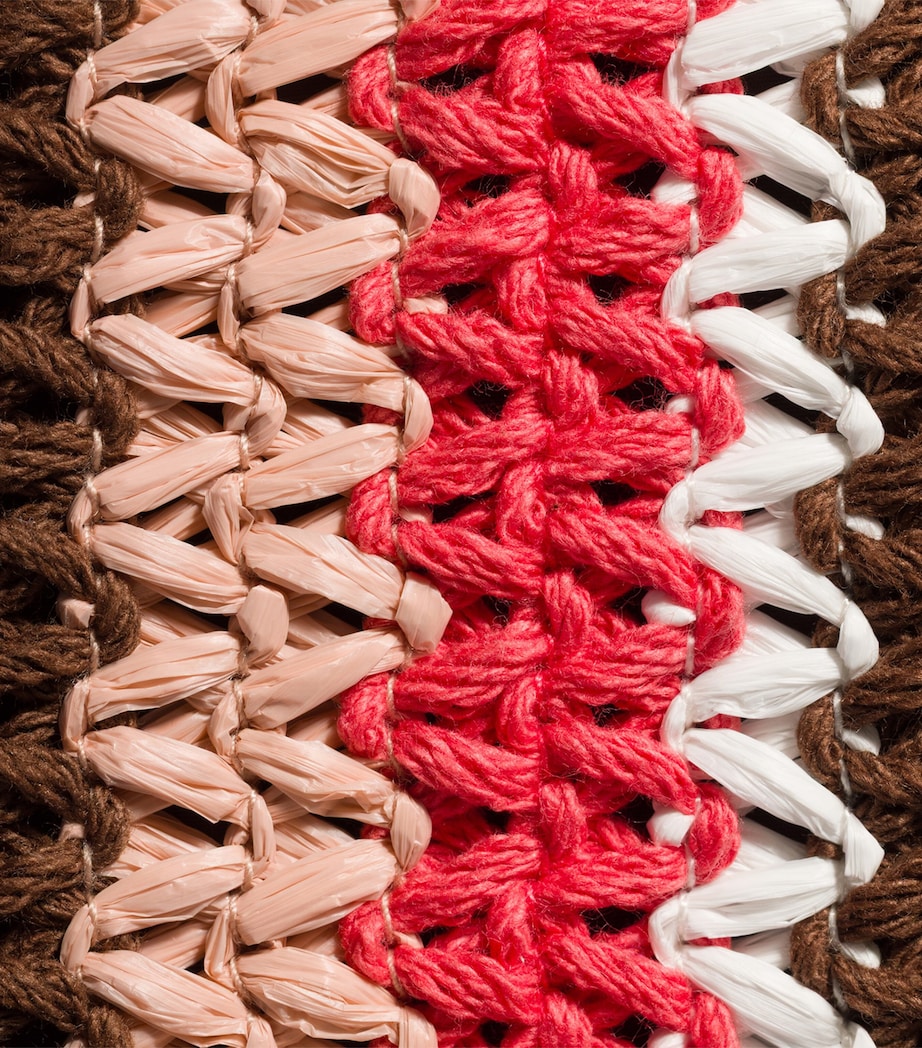 Miu Miu Raffia-Tasche, gewebte Textur (britische Marke)