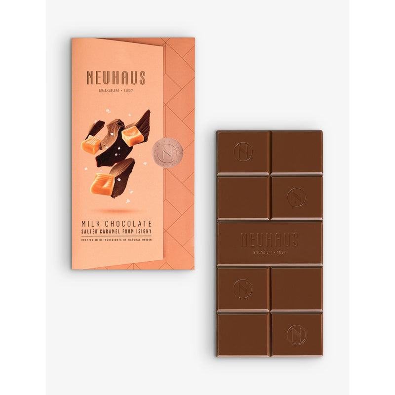 Neuhaus milk chocolate bar with caramel pieces 100g (British brand)