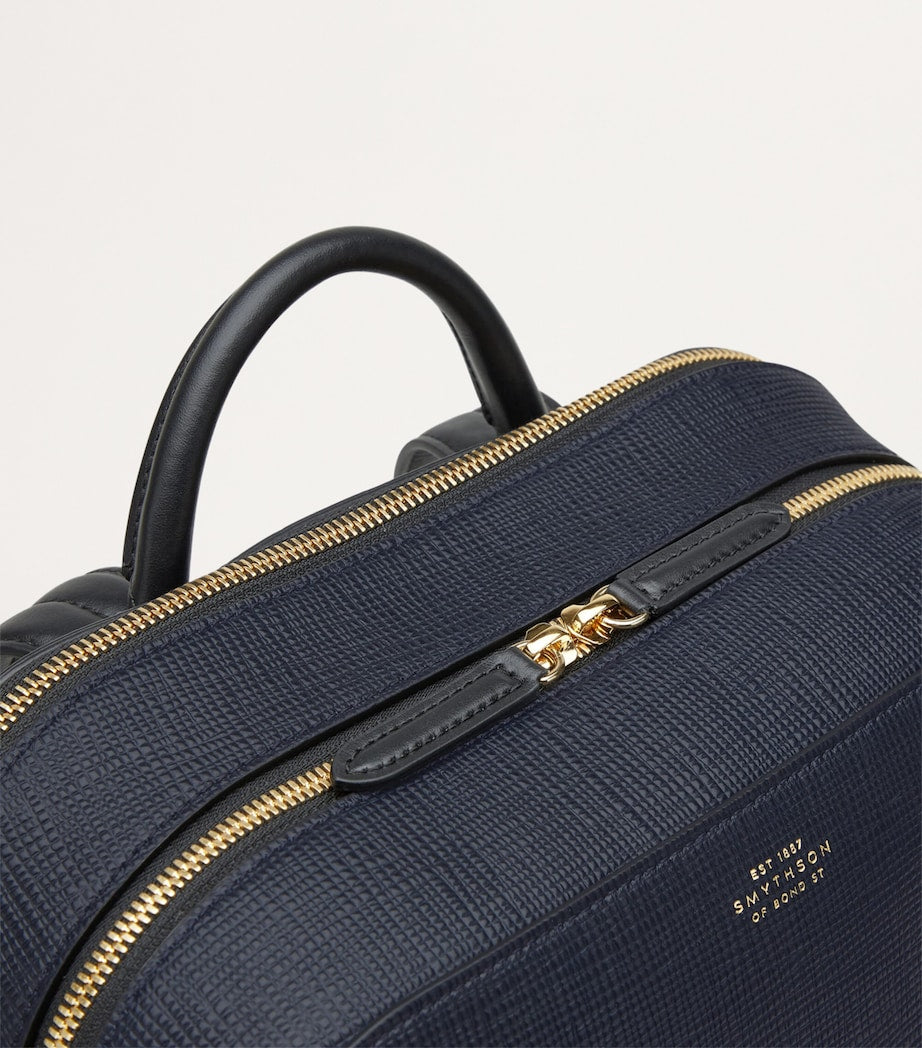 Smythson grained leather Panama backpack, UK version