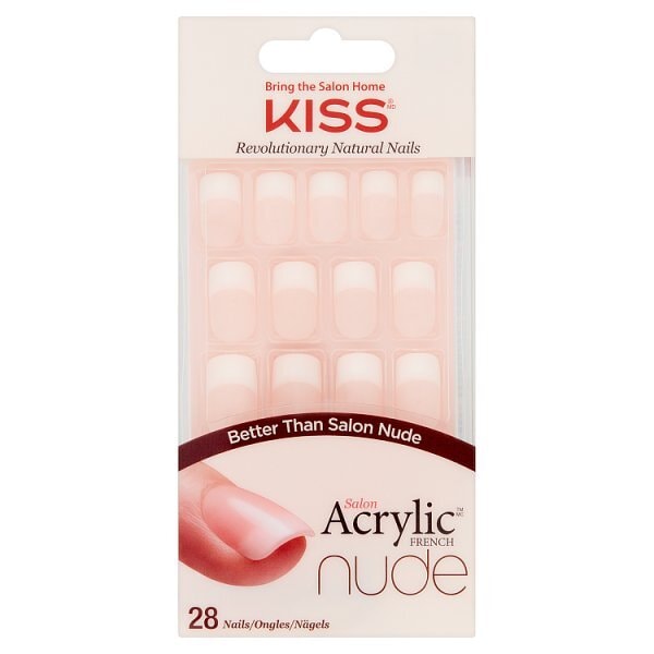 Kiss Salon Acrylic Nude Fake Nail Kit - Cashmere GOODS Superdrug   