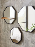 Bronx black set of 3 wall mirrors - British product