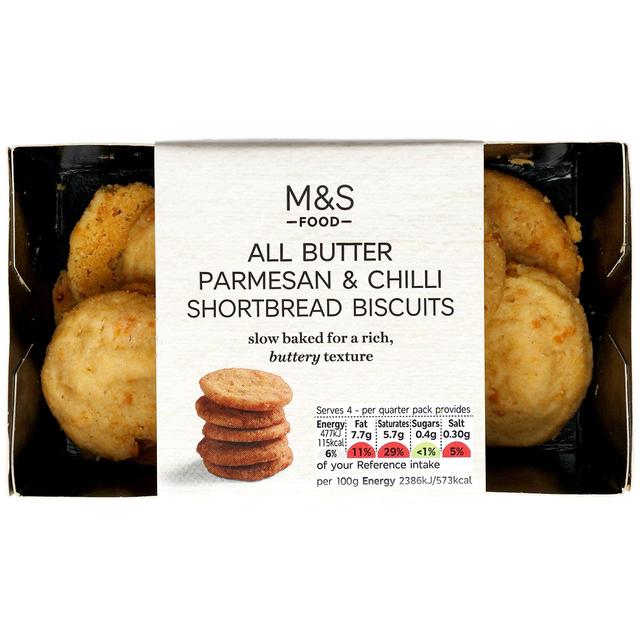 M&S Collection All Butter Parmigiano Reggiano & Chilli Biscuits   80g GOODS M&S   