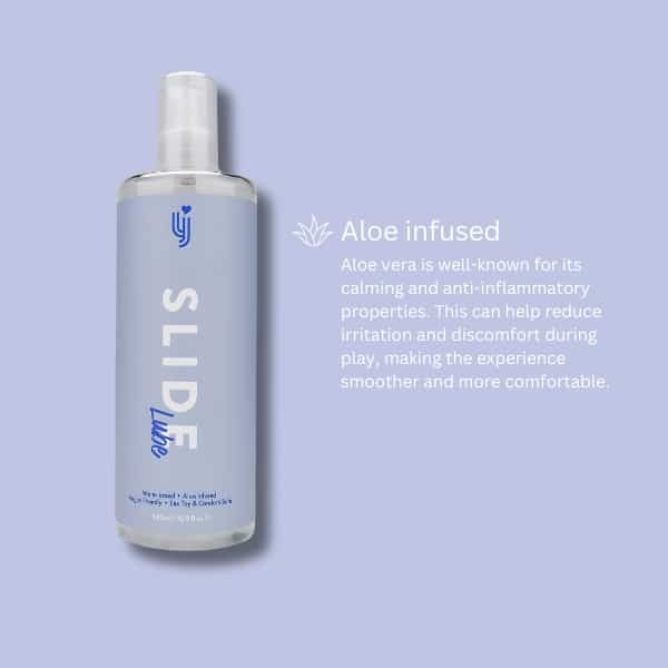 Loving Joy Slide aloe infused water based lubricant 500ml, imported from the UK