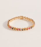 Suzanne Kalan rainbow sapphire tennis bracelet, imported from the UK