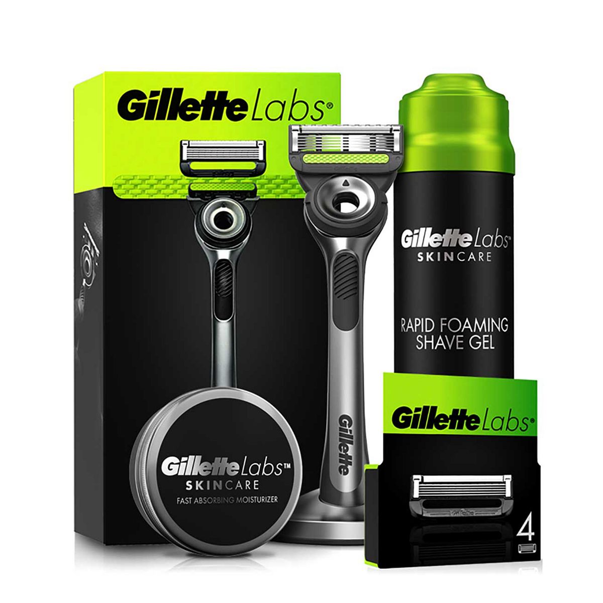 Gillette Labs 5 Months Razor with Exfoliating Bar Bundle & Moisturiser GOODS Boots   