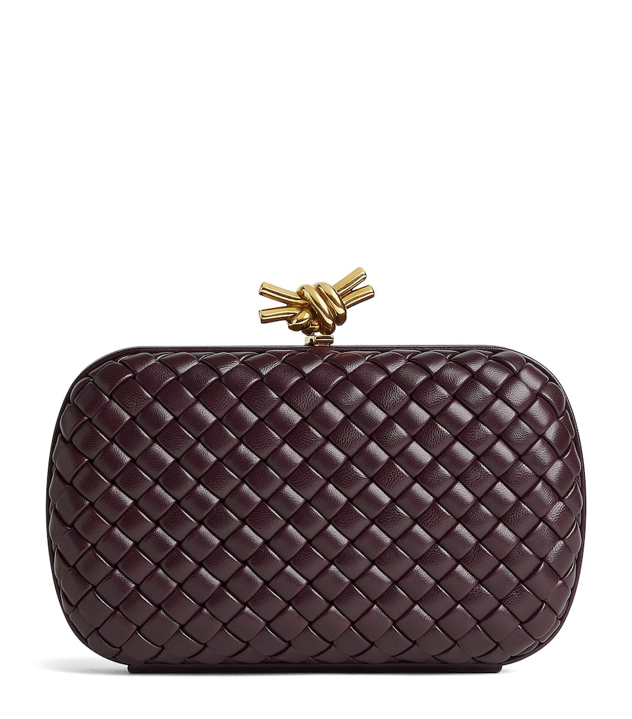 Bottega Veneta Leather Knot Minaudiere Clutch Bag