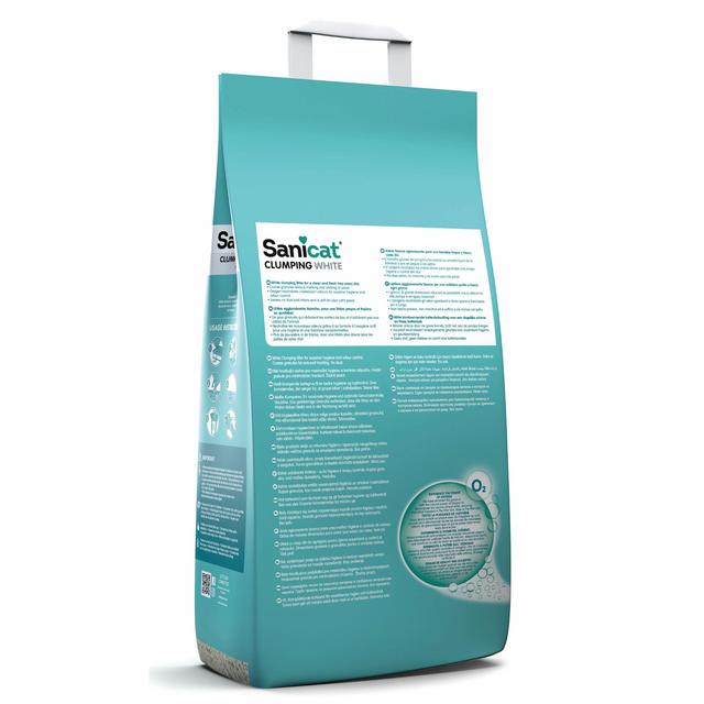 Sanicat Clumping White Unscented Cat Litter   10L