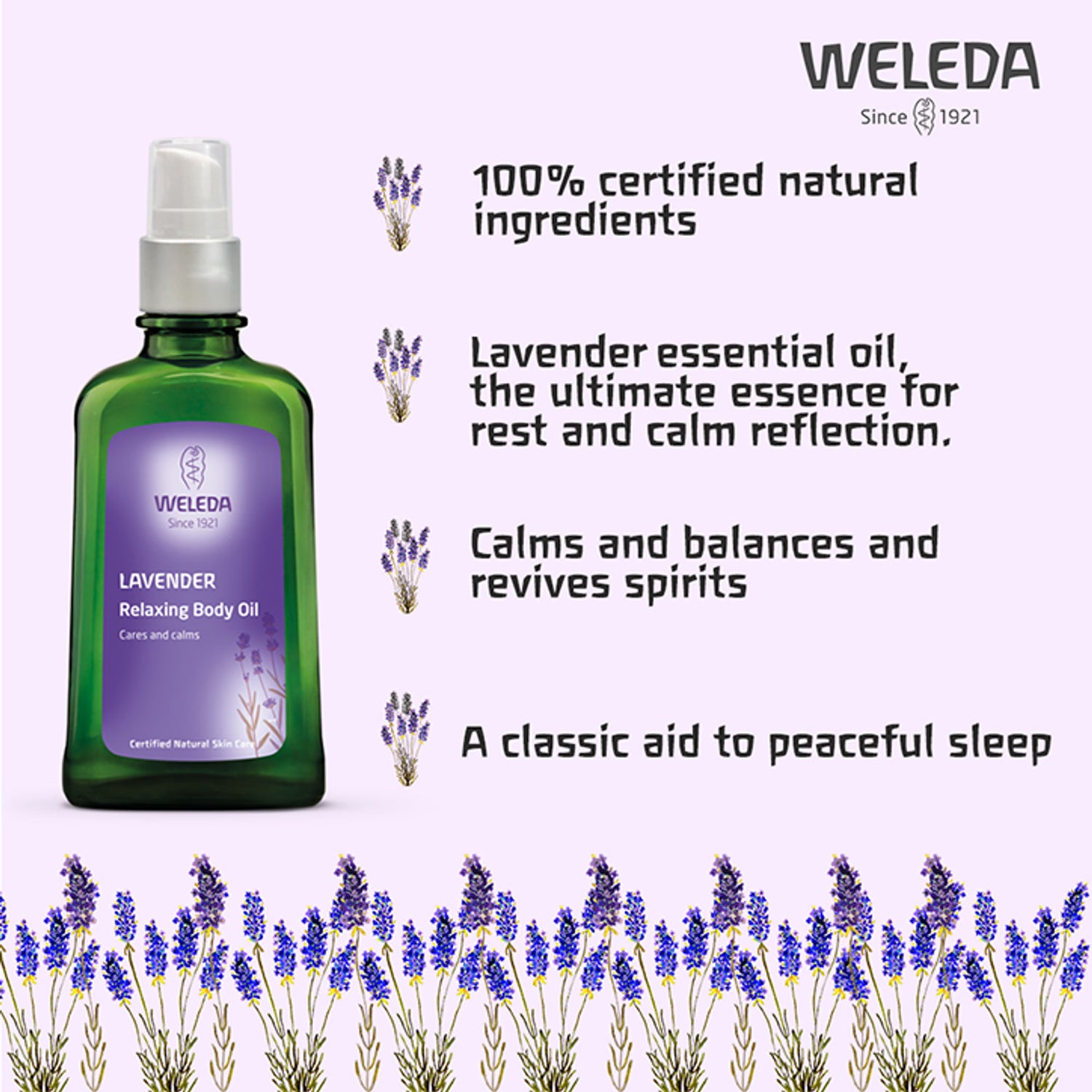 Weleda lavender body oil 100ml (British brand)