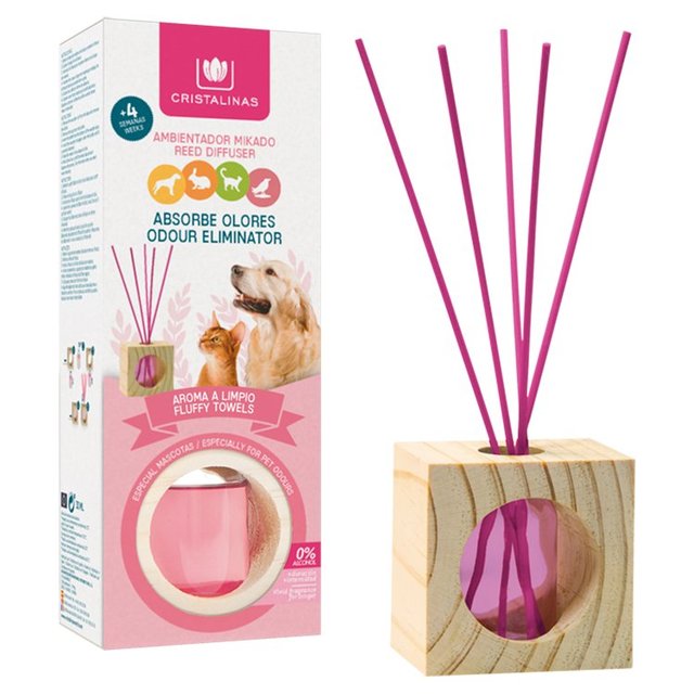 Cristalinas Pet Odour Eliminator Reed Diffuser Fluffy Towels   30ml