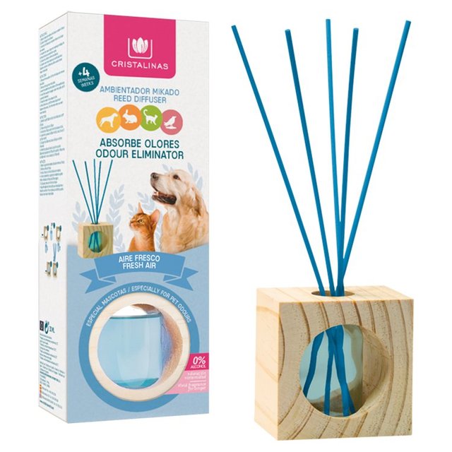 Cristalinas Pet Odour Eliminator Reed Diffuser Fresh Air   30ml GOODS M&S   