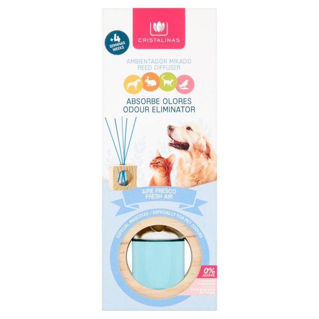 Cristalinas Pet Odour Eliminator Reed Diffuser Fresh Air   30ml GOODS M&S   