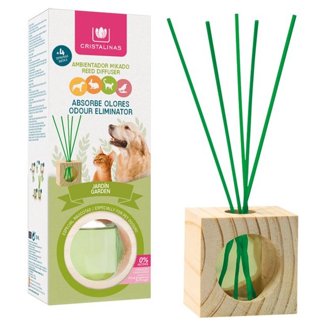 Cristalinas Pet Odour Eliminator Reed Diffuser Garden   30ml GOODS M&S   