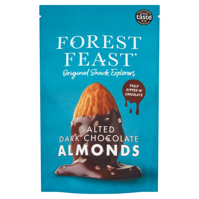 Forest Feast Salted Dark Chocolate Almonds   120g GOODS M&S   