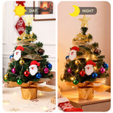 Livingandhome small Christmas tree with lights 58cm - British product