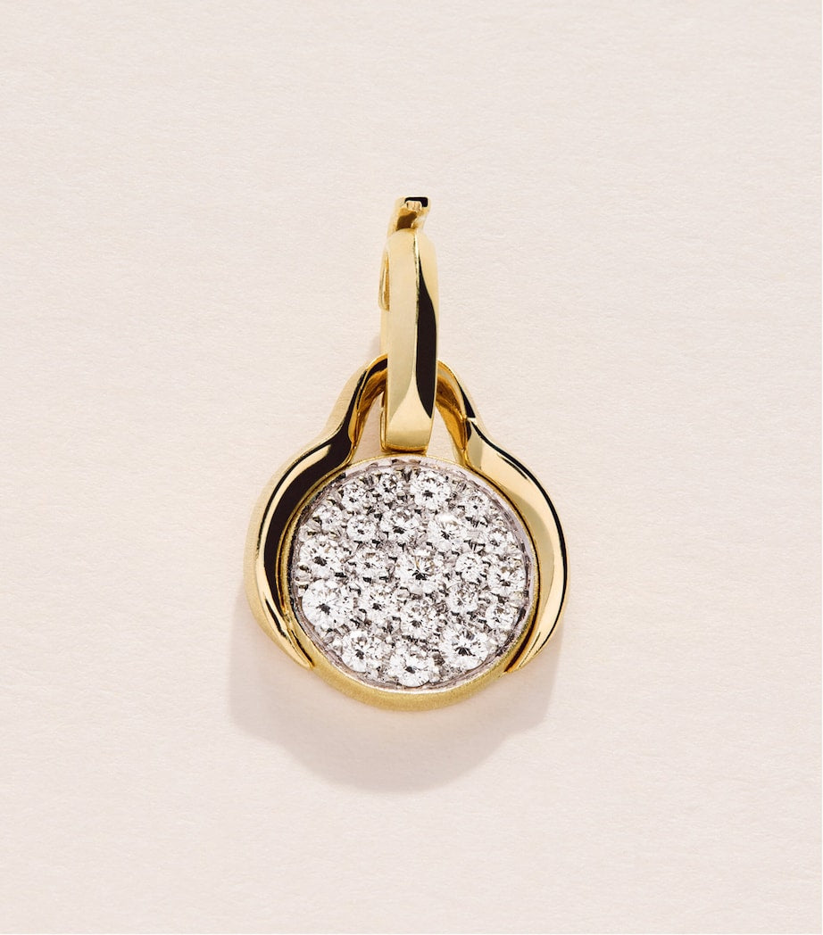 Jade Trau mini yellow gold diamond pavé charm - British product