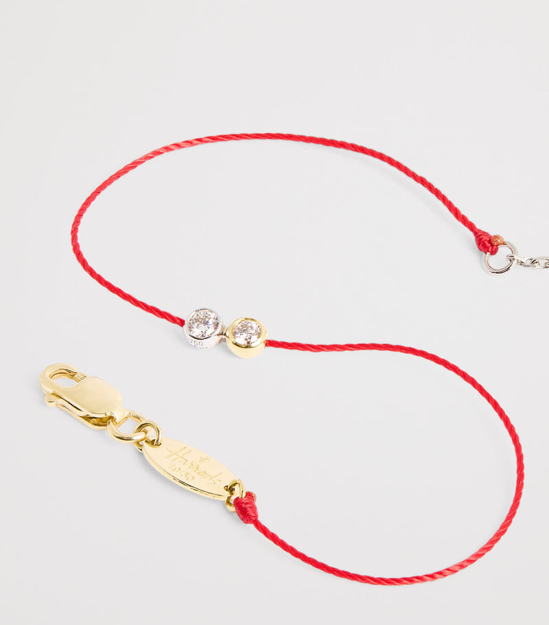 Redline 20th Anniversary Gold and Diamond Thread Bracelet, imported from the UK