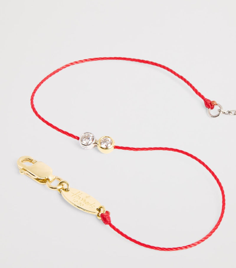 Redline 20th Anniversary Gold and Diamond Thread Bracelet, imported from the UK