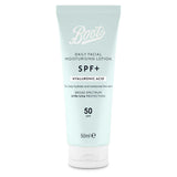 Boots SPF+ Hyaluronic Acid Moisturising Lotion SPF50 50ml GOODS Boots   