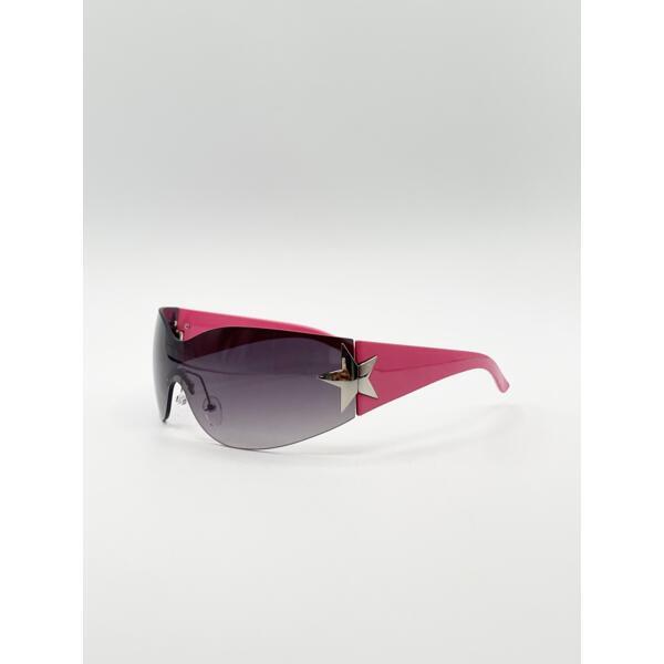 SVNX wrap around racer sunglasses in pink - British product