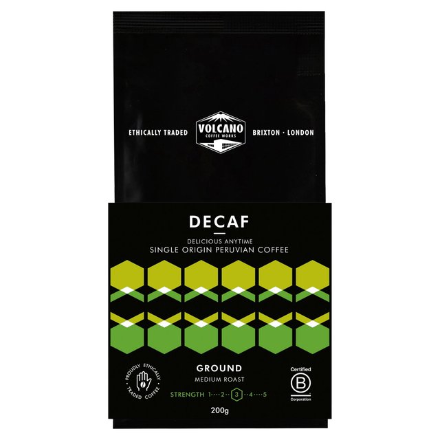 Volcano Coffee Works Decaf Delicious Anytime Ground Coffee   200g