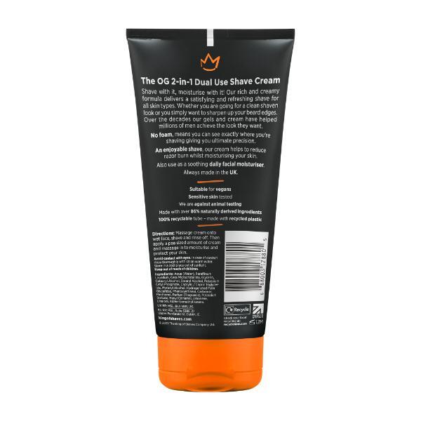 King of Shaves 2-in-1 no foam shaving cream 2x175ml - British product
