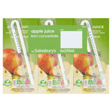 Sainsbury's Pure Apple Juice 6x200ml All juice & smoothies Sainsburys   