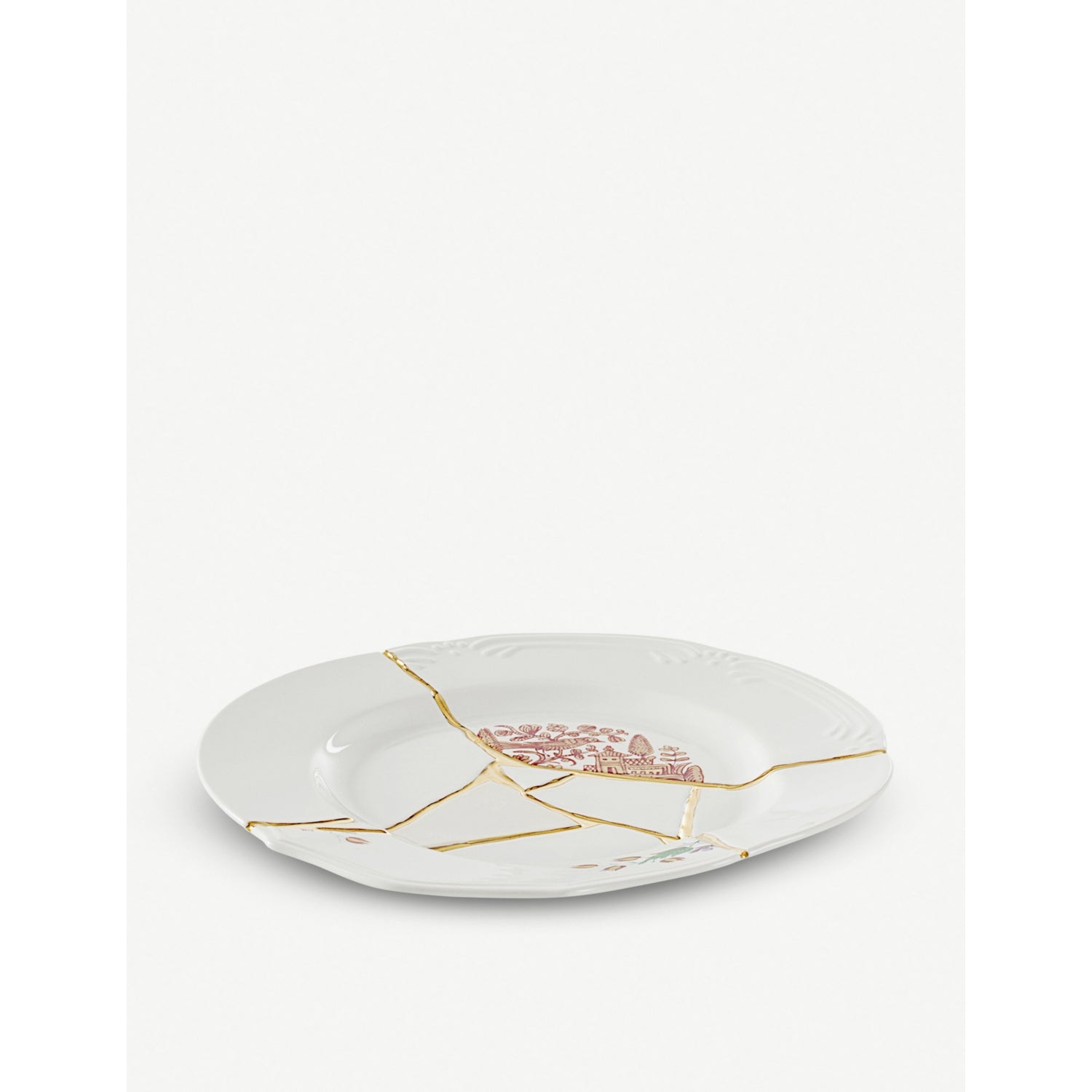 Seletti Kintsugi N1 porcelain dinner plate 27cm, UK version