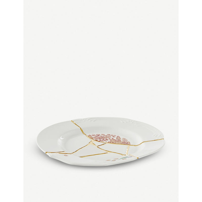 Seletti Kintsugi N1 porcelain dinner plate 27cm, UK version