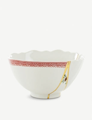 Seletti Kintsugi N1 porcelain and 24ct gold bowl 15.2cm - British product