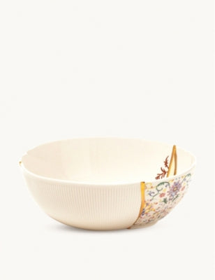 Seletti Kintsugi N1 gold porcelain bowl 19cm, imported from the UK