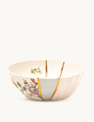 Seletti Kintsugi N3 porcelain bowl 19cm, imported from the UK