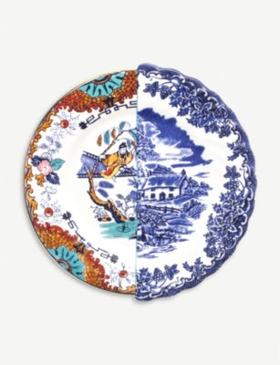 Seletti Hybrid Valdrada printed porcelain fruit plate 20cm (British brand)