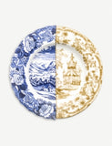 Seletti bone china soup plate 25.4cm with painterly pattern (British brand)