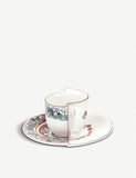 Seletti Tamara Hybrid porcelain coffee cup and saucer (British brand)