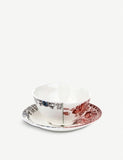 Seletti Zora Hybrid porcelain teacup and saucer, UK version
