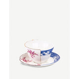 Seletti Zenobia Hybrid porcelain teacup and saucer (British brand)