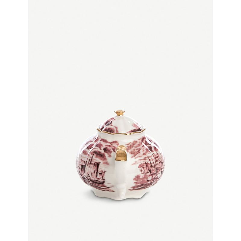 Seletti Smeraldina Hybrid printed porcelain teapot (British brand)