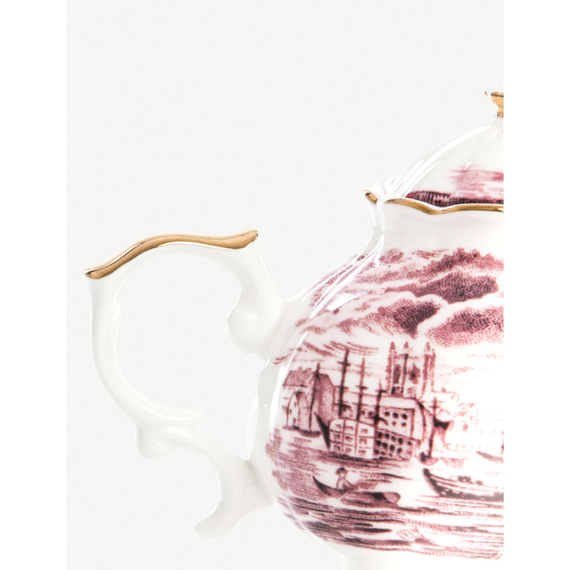 Seletti Smeraldina Hybrid printed porcelain teapot (British brand)