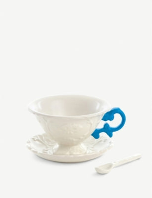 Seletti I-Wares porcelain tea cup set with saucer - British product