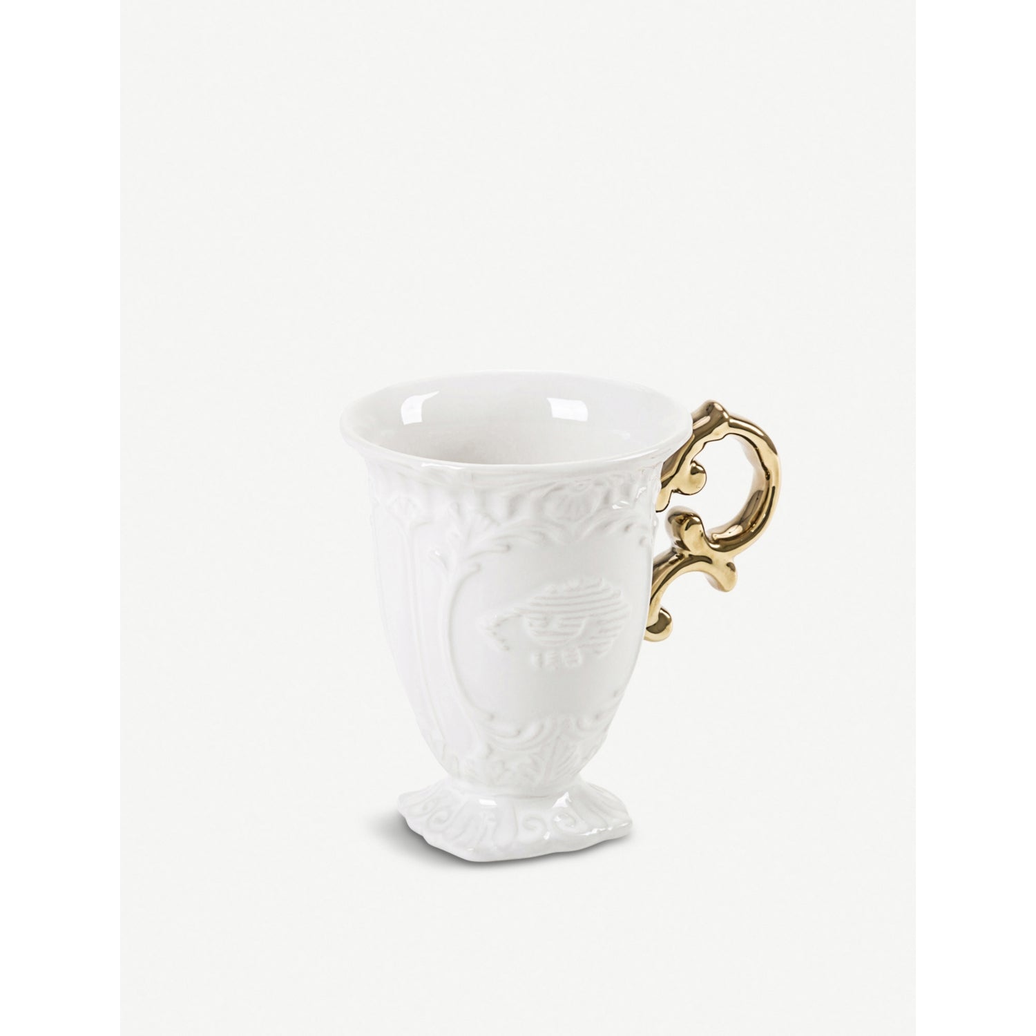 Seletti gold porcelain mug 10cm x 11.5cm, UK version