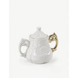 Seletti I-Wares Gold bone china porcelain sugar bowl 23cm, UK version