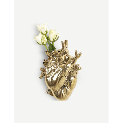selfridges Seletti Love in Bloom Heart-Shape Porcelain Vase 25cm- Buy online at McGrocer