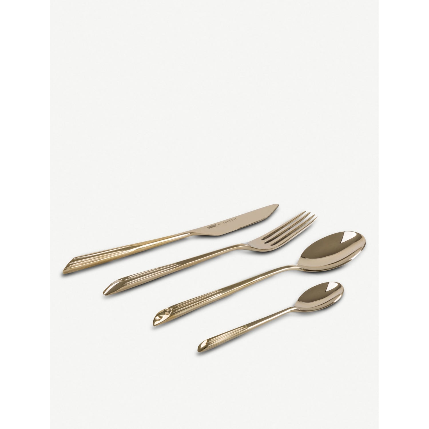 Diesel Living with Seletti Cosmic Diner Quasar brass cutlery set (British brand)