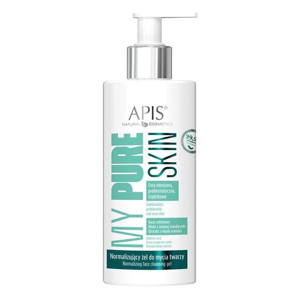 Apis My Pure Skin normalizing face cleansing gel 300ml - British product