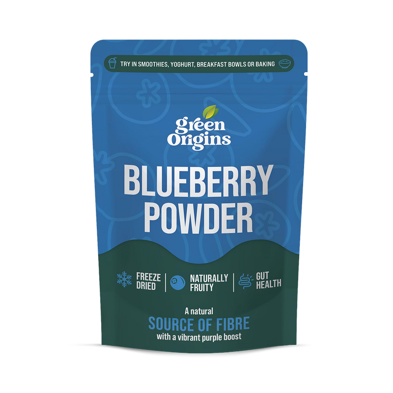 Green Origins freeze dried blueberry powder 100g, imported from the UK
